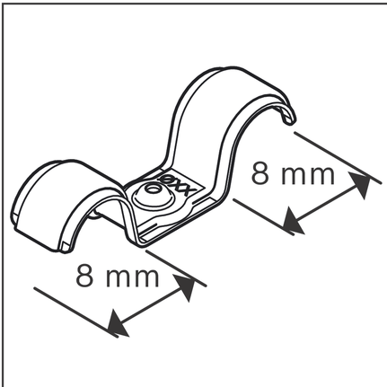 8mm 더블 케이블 클램프.